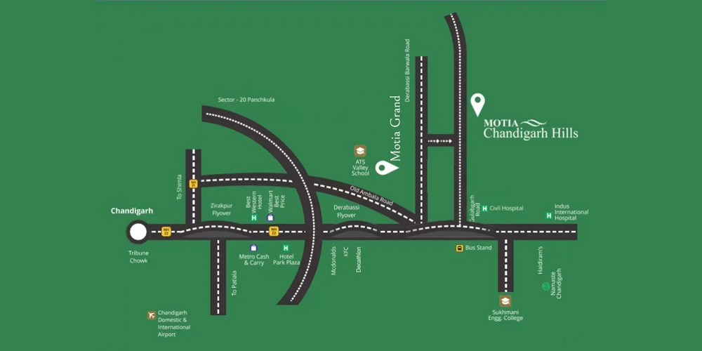 Motiaz Grand Derabassi Location Map